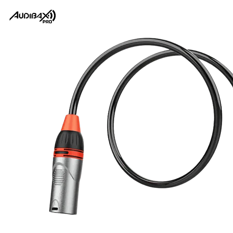 Audibax Pro Cabo XLR macho para XLR fêmea 30 metros preto