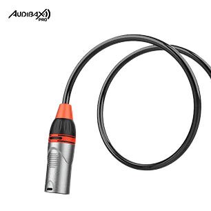 Audibax Pro Cabo XLR macho para XLR fêmea 30 metros preto