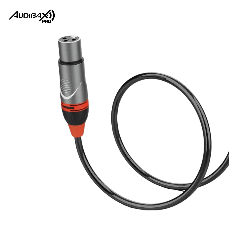 Audibax Pro Cabo XLR macho para XLR fêmea 30 metros preto 3