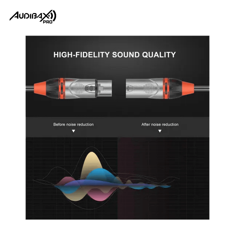 Audibax Pro Cabo XLR macho para XLR fêmea 30 metros preto 4