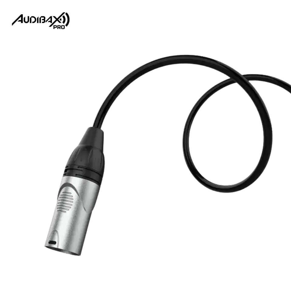 Audibax Pro Cabo XLR macho para Jack balanceado 1,5 metros preto 3