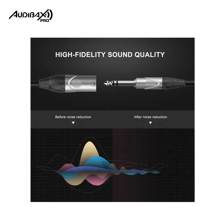 Audibax Pro Cabo XLR macho para Jack balanceado 1,5 metros preto 4