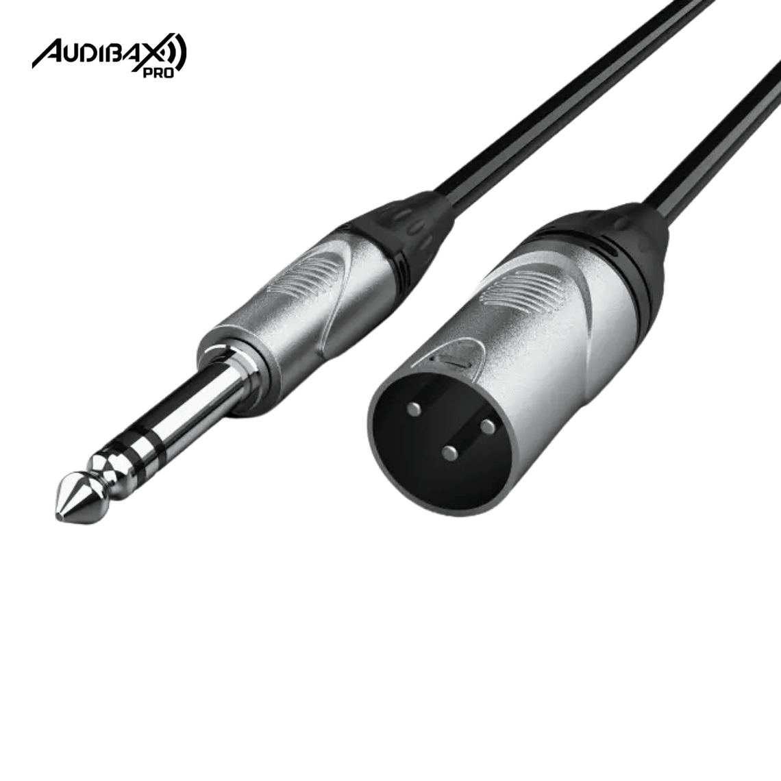 Audibax Pro Cabo XLR macho para Jack balanceado 1,5 metros preto 1