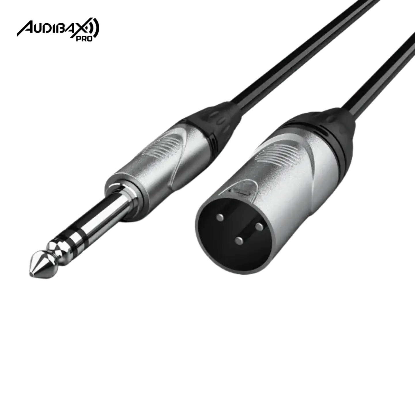 Audibax Pro Cabo XLR macho para Jack balanceado 10 metros preto 1