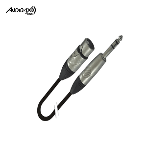 Audibax Pro Cabo XLR Macho a Jack Mono 1 Metro Negro