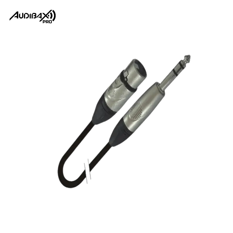 Audibax Pro Cabo XLR Macho a Jack Mono 1 Metro Negro 2