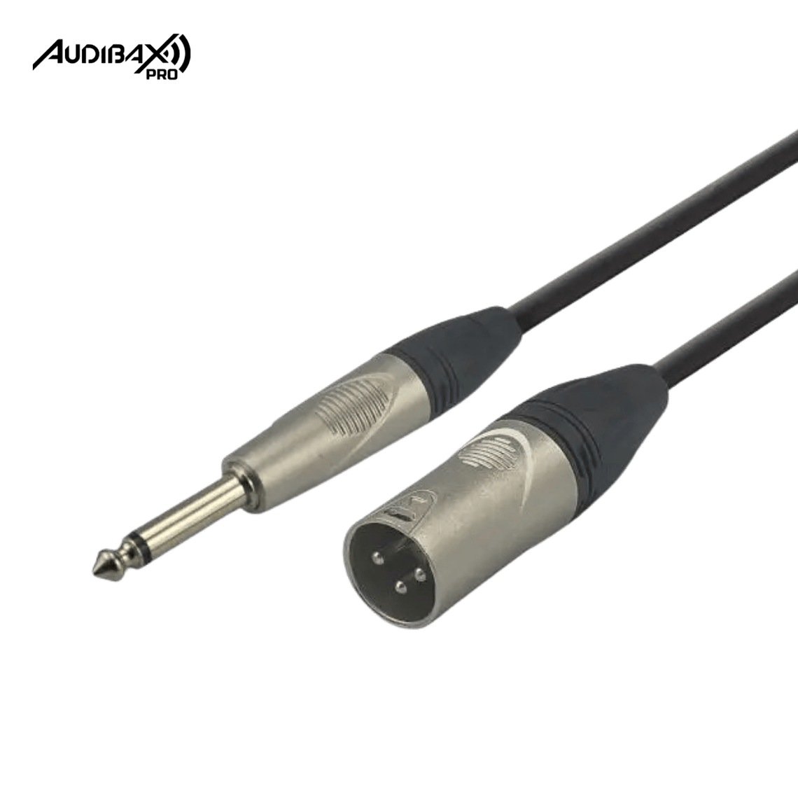 Audibax Pro Cabo XLR Macho a Jack Mono 1 Metro Negro 1