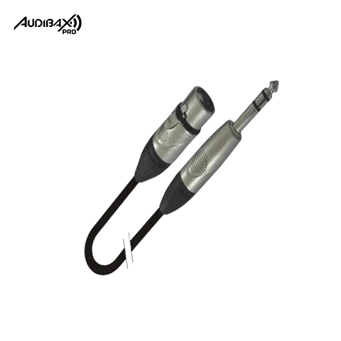 Audibax Pro Cabo XLR Macho a Jack Mono 3 Metros Negro
