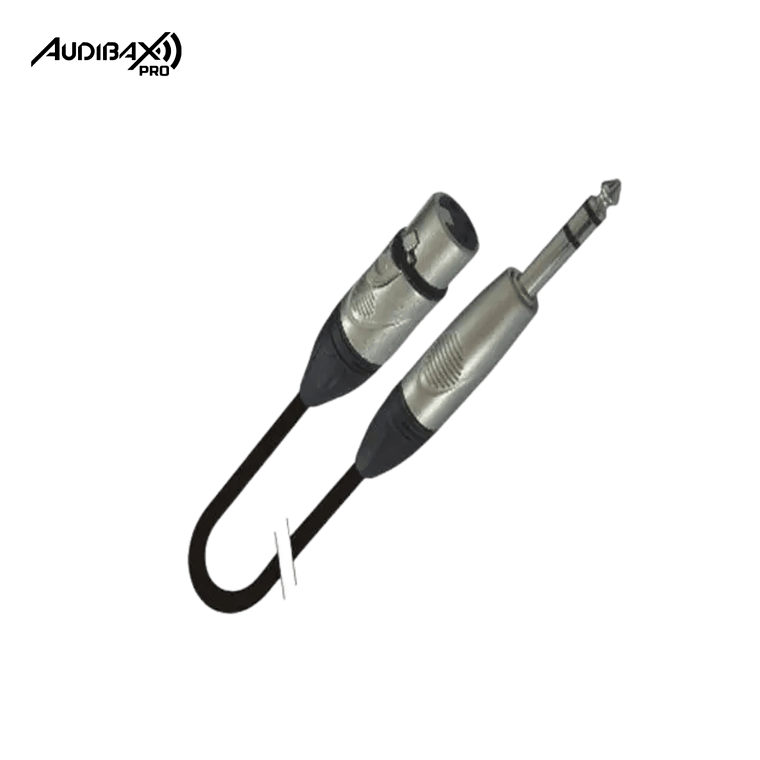 Audibax Pro Cabo XLR Macho a Jack Mono 3 Metros Negro 2
