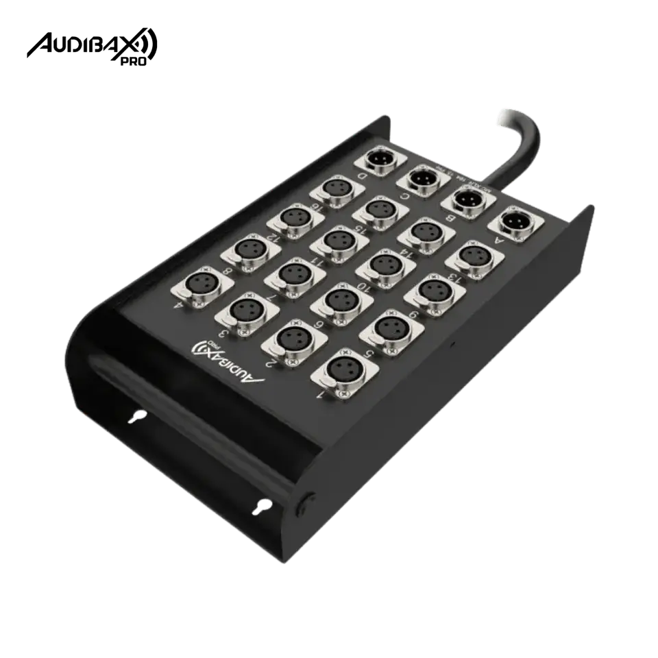 Audibax Pro MC XLR 16415 Pro 15M Stage Box 16 entradas 4 saídas 3