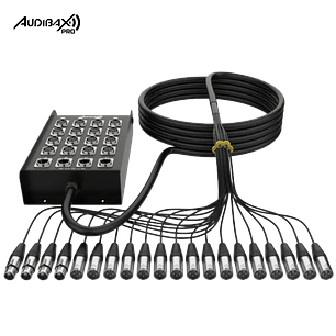Audibax Pro MC XLR 16430 Pro 30M Stage Box 16 entradas 4 saídas