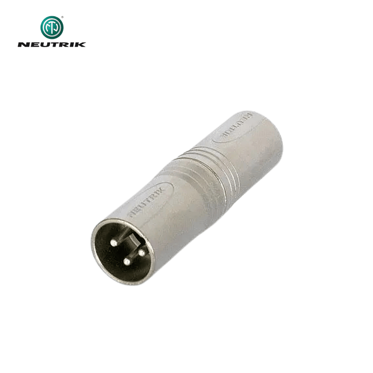 Adaptador Neutrik NA3 MM macho XLR para macho XLR 1
