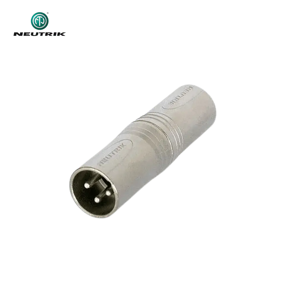 Adaptador Neutrik NA3 MM macho XLR para macho XLR 1