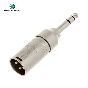 Adaptador stereo Neutrik NA3 MP XLR macho para jack macho