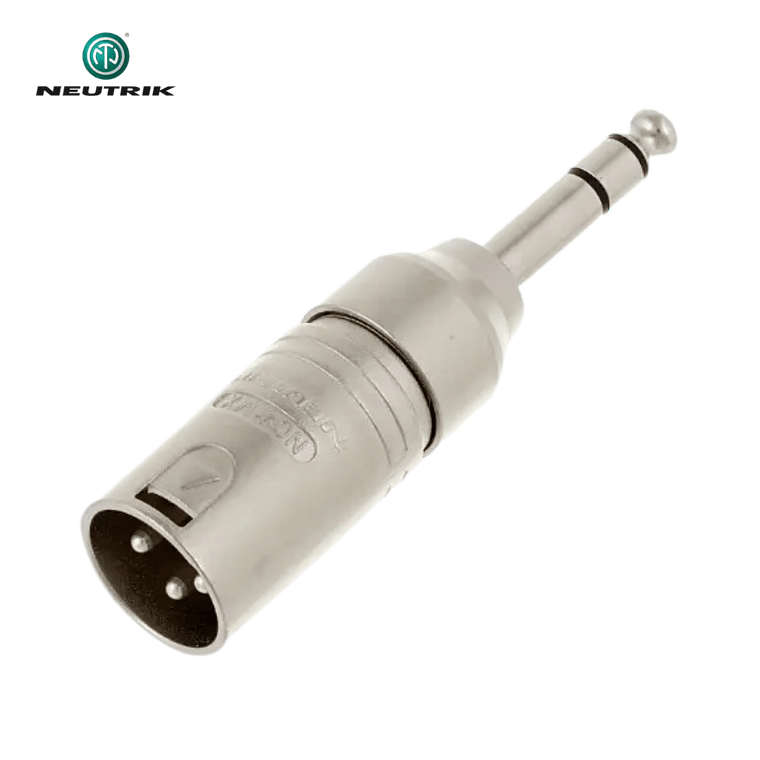 Adaptador stereo Neutrik NA3 MP XLR macho para jack macho 1