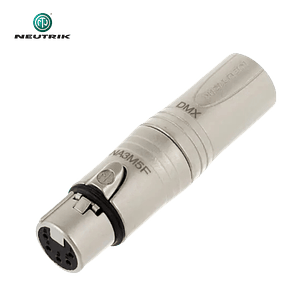 Neutrik NA3 M5F XLR Fêmea de 5 pinos para XLR Adaptador DMX macho de 3 pinos