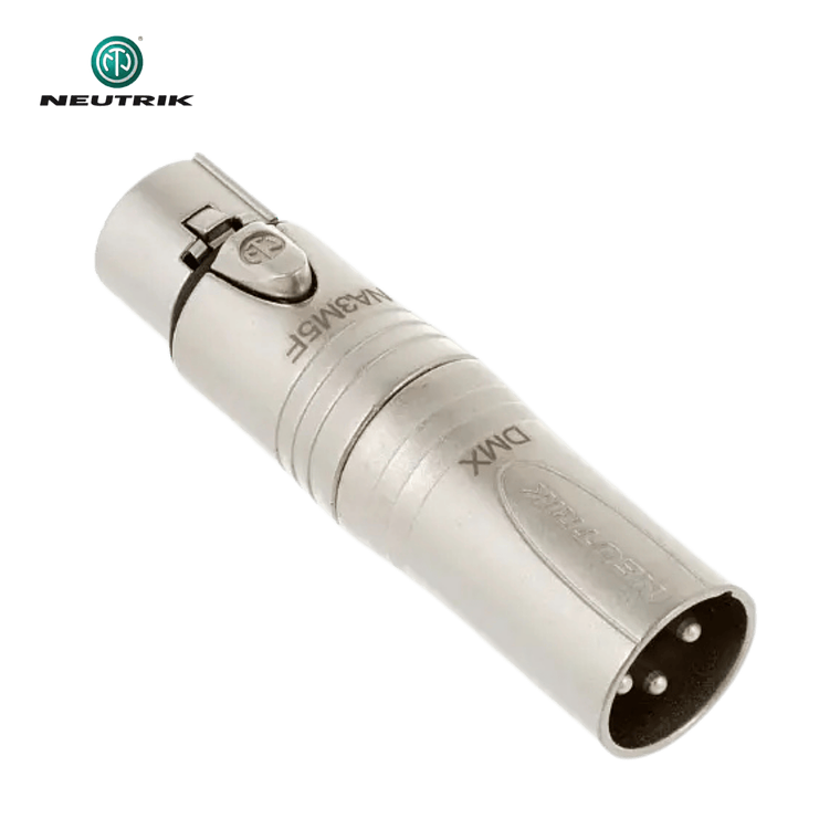 Neutrik NA3 M5F XLR Fêmea de 5 pinos para XLR Adaptador DMX macho de 3 pinos 2