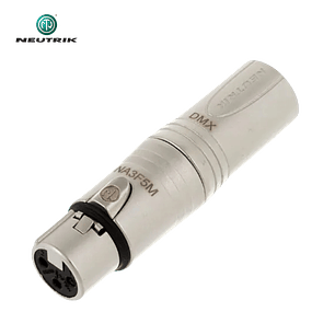 Neutrik NA3 F5M XLR Fêmea de 3 pinos para XLR macho de 5 pinos Adaptador DMX