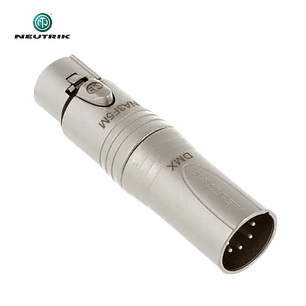 Neutrik NA3 F5M XLR Fêmea de 3 pinos para XLR macho de 5 pinos Adaptador DMX