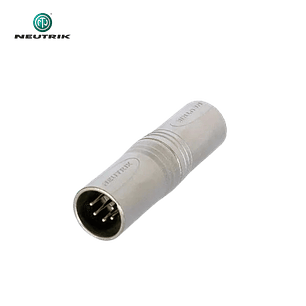 Adaptador Neutrik NA5 MM XLR macho de 5 pinos para XLR macho de 5 pinos