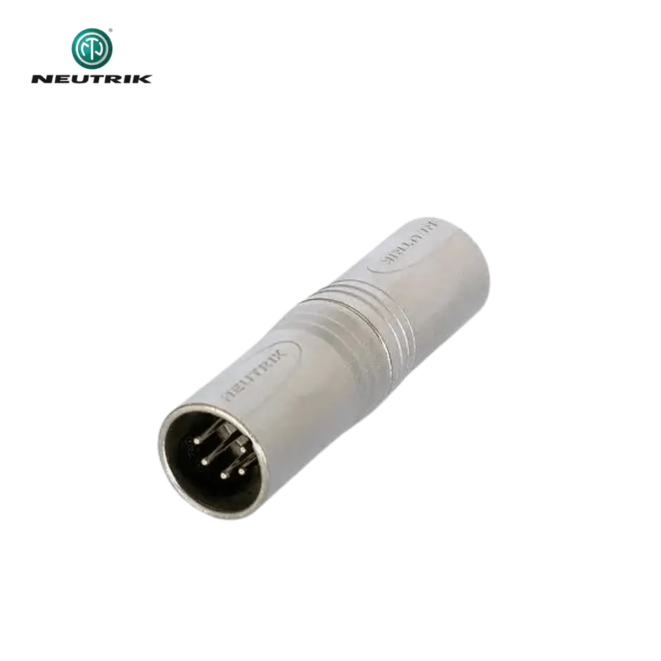 Adaptador Neutrik NA5 MM XLR macho de 5 pinos para XLR macho de 5 pinos 1