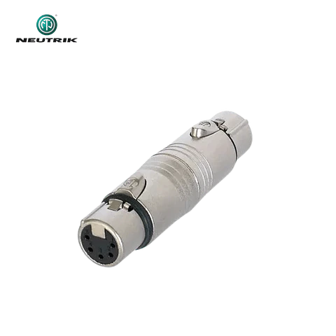 Adaptador Neutrik NA5 FF Fêmea XLR de 5 pinos para XLR fêmea de 5 pinos
