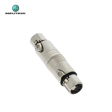 Adaptador Neutrik NA5 FF Fêmea XLR de 5 pinos para XLR fêmea de 5 pinos