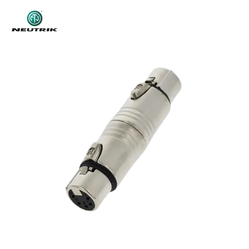 Adaptador Neutrik NA5 FF Fêmea XLR de 5 pinos para XLR fêmea de 5 pinos 3