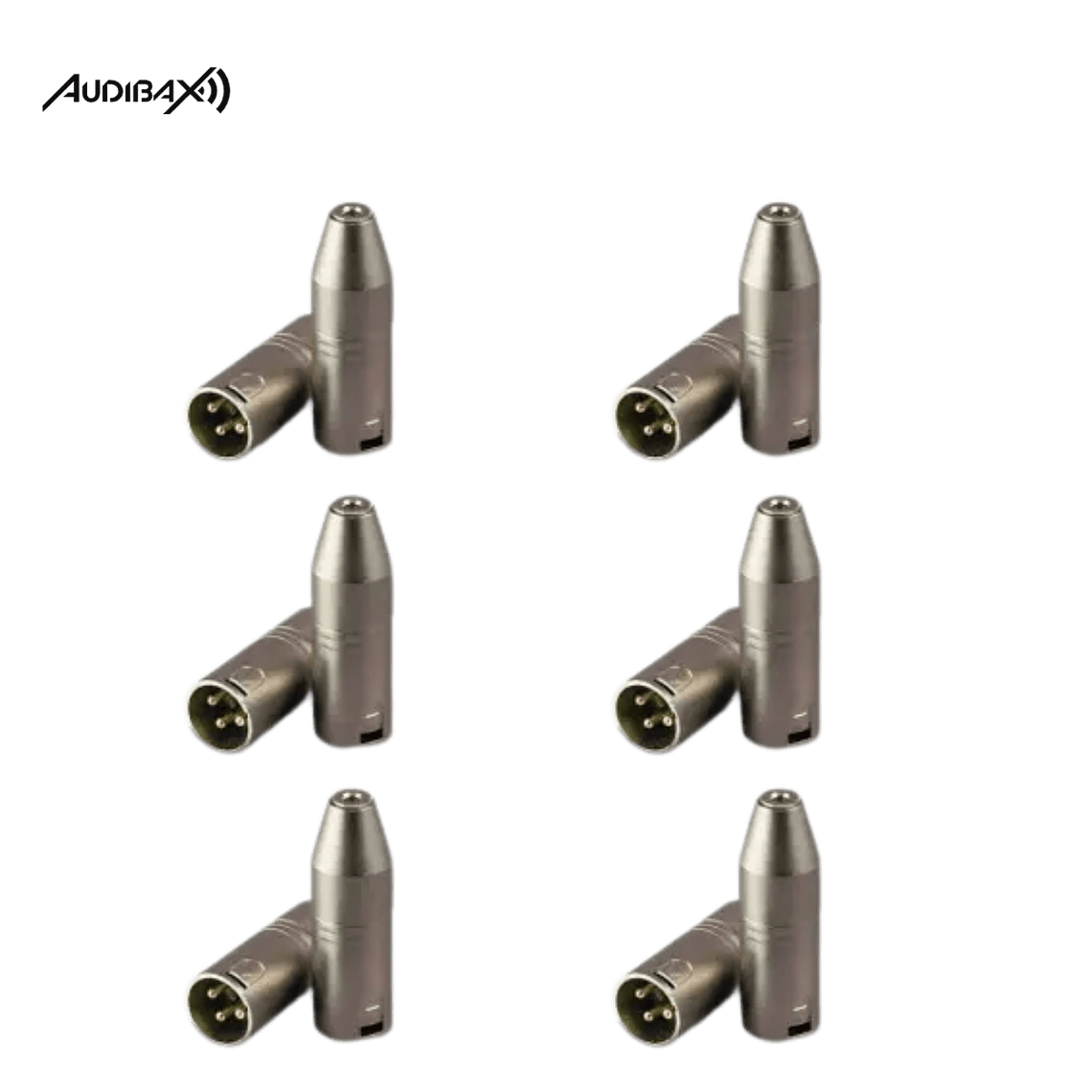 Pack 12 Adaptadores Audibax XLR macho para mini jack  1