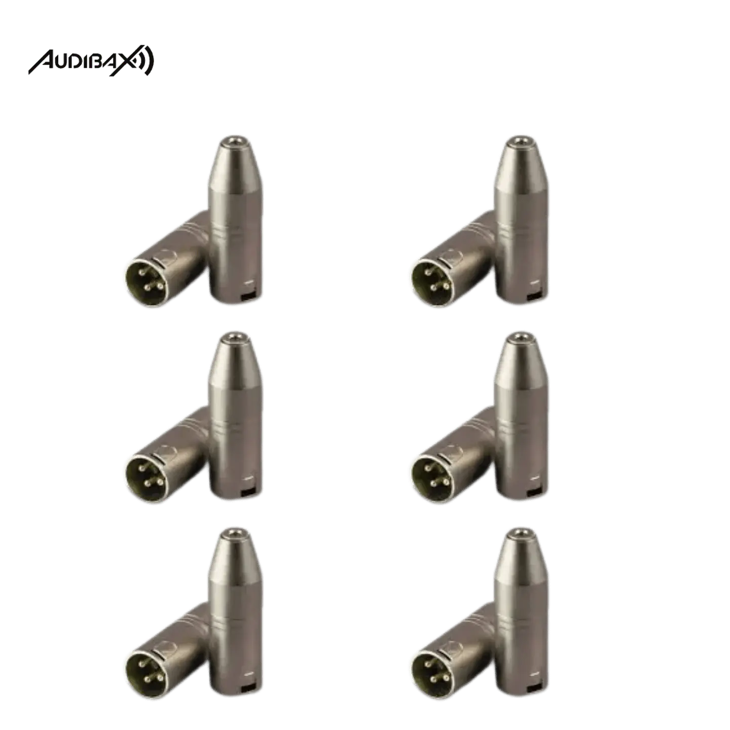 Pack 12 Adaptadores Audibax XLR macho para mini jack  1
