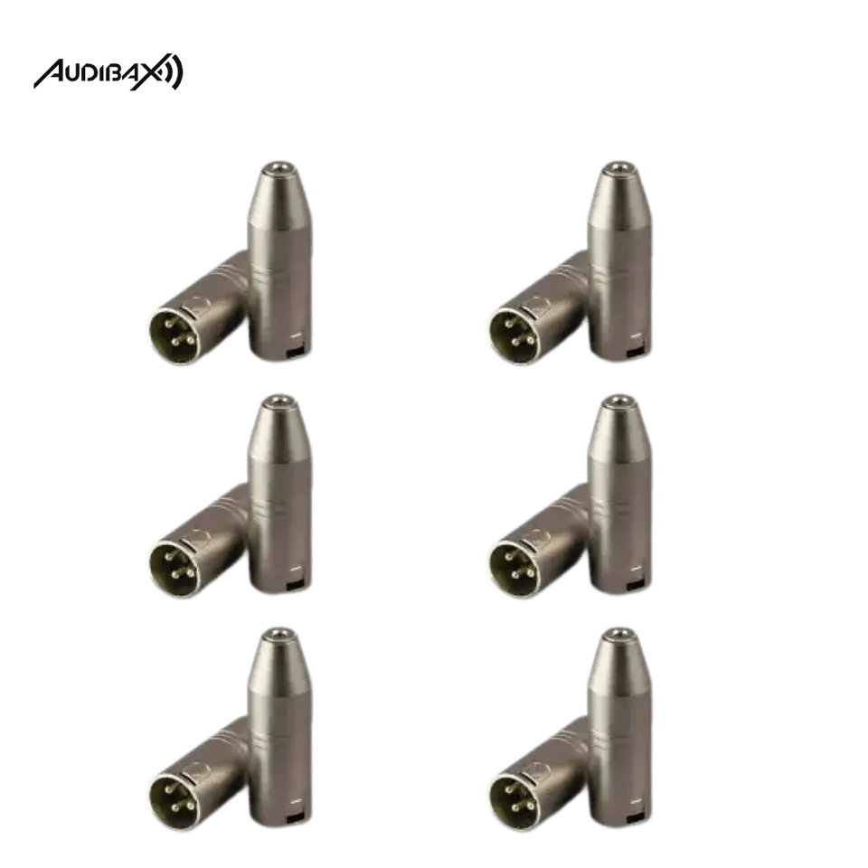Pack 12 Adaptadores Audibax XLR macho para mini jack  1