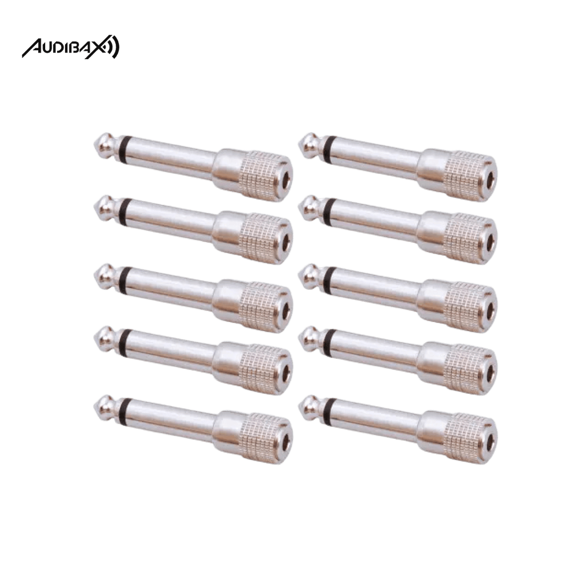 Pack 10 Adaptadores Audibax DP4 JACK Macho a MINI JACK fêmea Mono 1