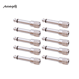 Pack 10 Adaptadores Audibax DP4 JACK Macho a MINI JACK fêmea Mono