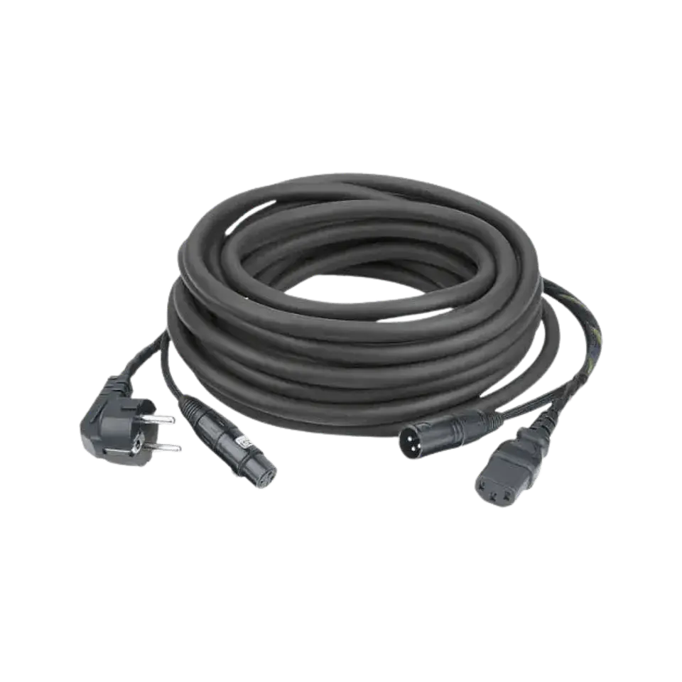 DAP Audio FP08 Schuko / IEC Cabo Fêmea - XLR macho / fêmea 10 metros 1