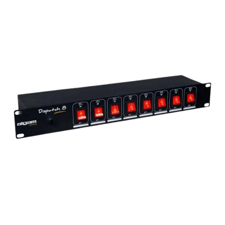 Régua de energia Algam Lighting DISPATCH-8 com interruptores 1