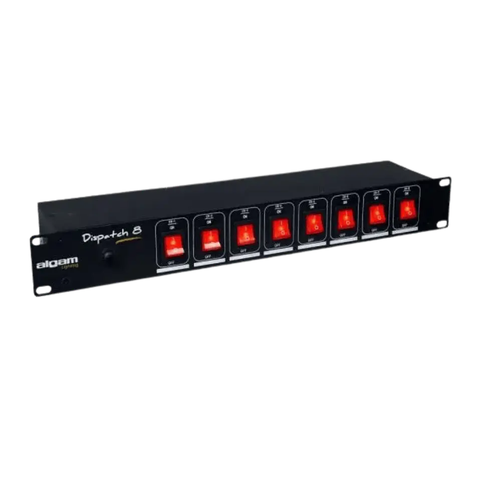 Régua de energia Algam Lighting DISPATCH-8 com interruptores 1