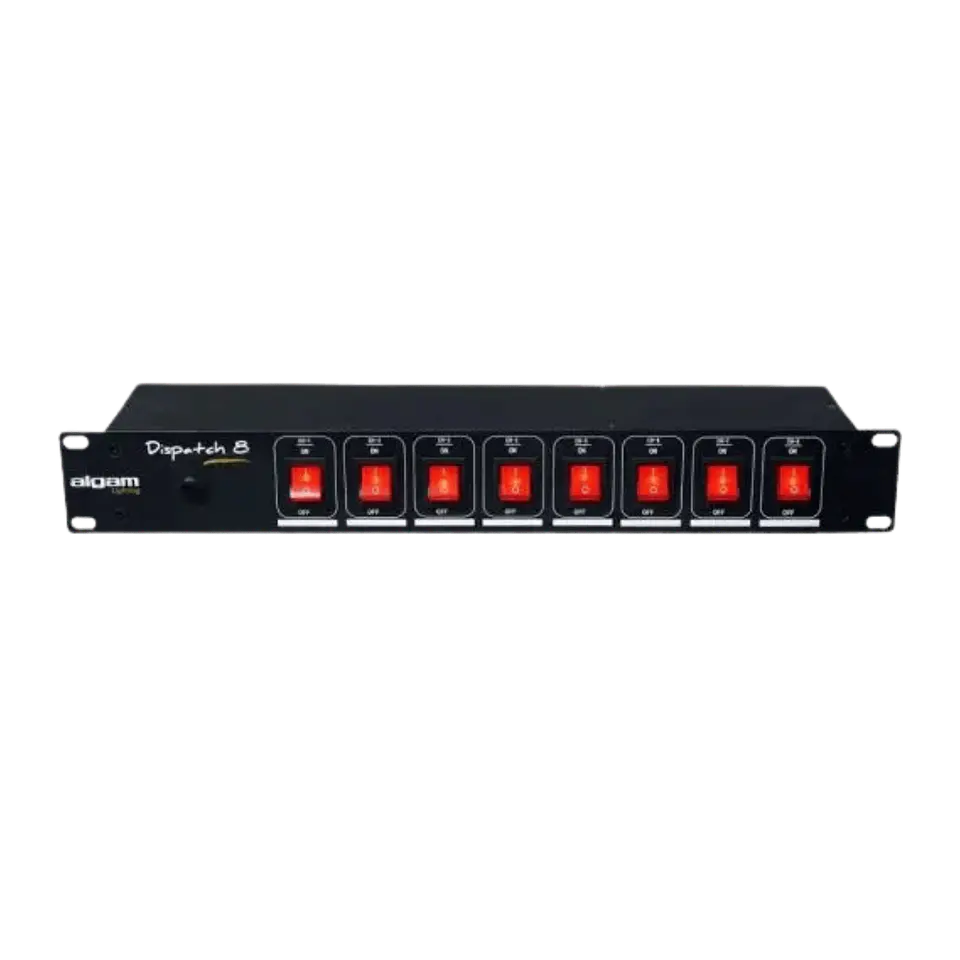 Régua de energia Algam Lighting DISPATCH-8 com interruptores 2