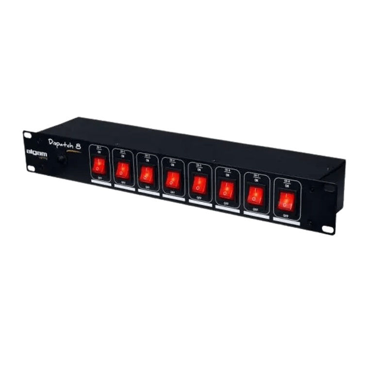 Régua de energia Algam Lighting DISPATCH-8 com interruptores 3