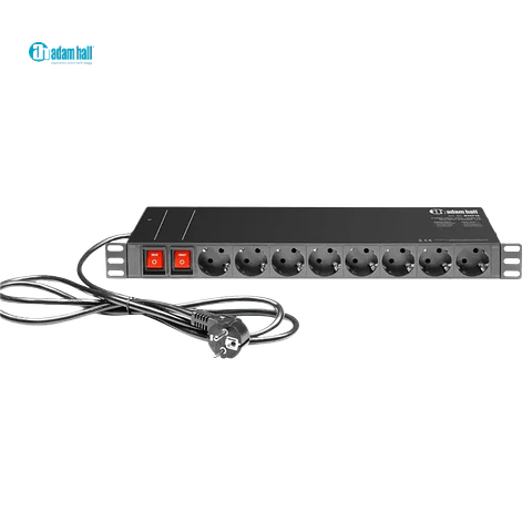 ADAM HALL 874716 Base de régua de Rack 19' com 16 fichas
