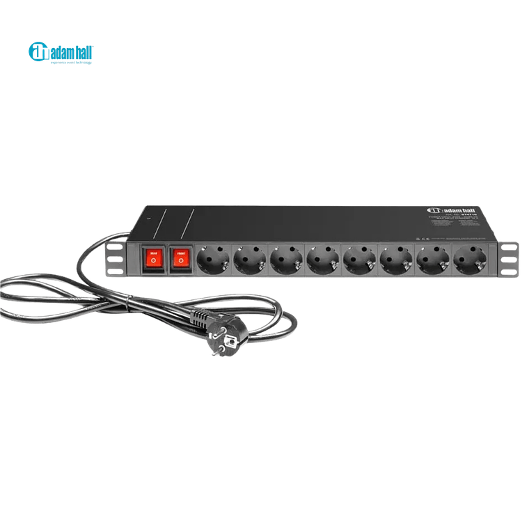 ADAM HALL 874716 Base de régua de Rack 19' com 16 fichas 1