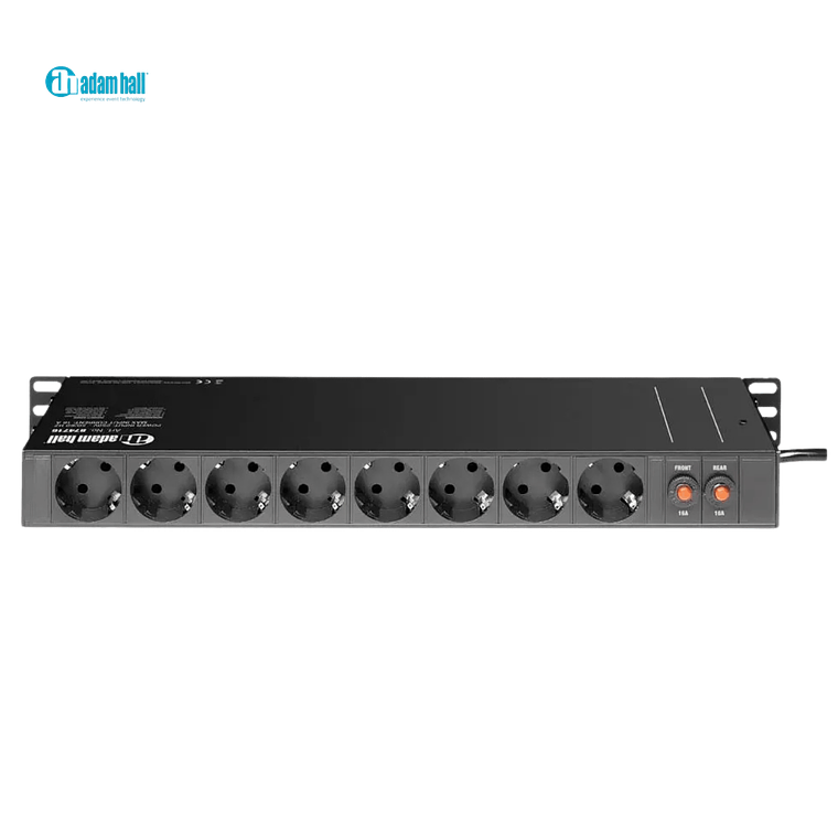 ADAM HALL 874716 Base de régua de Rack 19' com 16 fichas 3