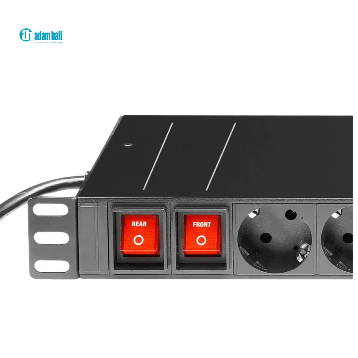 ADAM HALL 874716 Base de régua de Rack 19' com 16 fichas 2