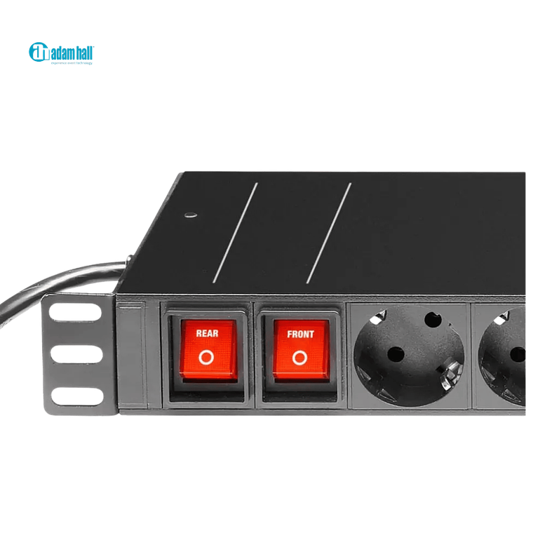 ADAM HALL 874716 Base de régua de Rack 19' com 16 fichas 2