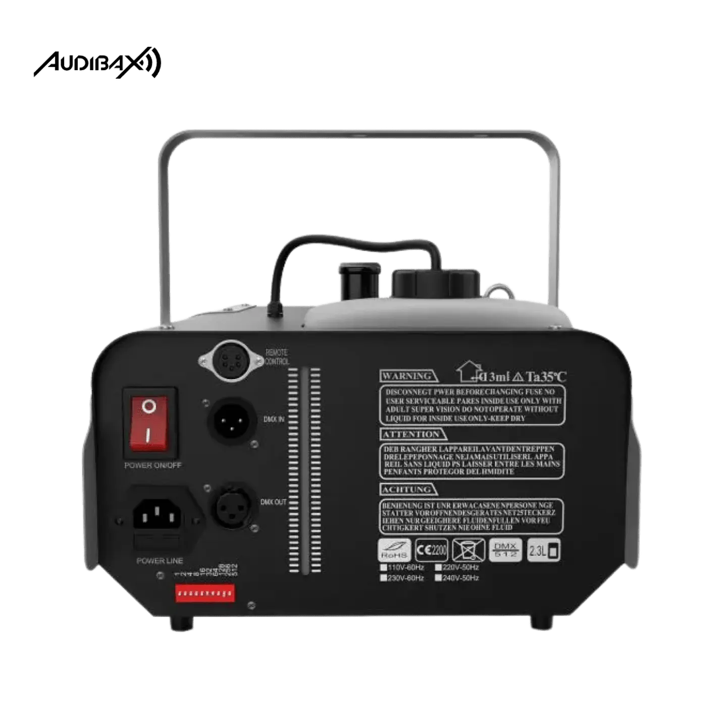 Audibax Smoke 1500 DMX Máquina de fumo DMX + Comando sem fios 4