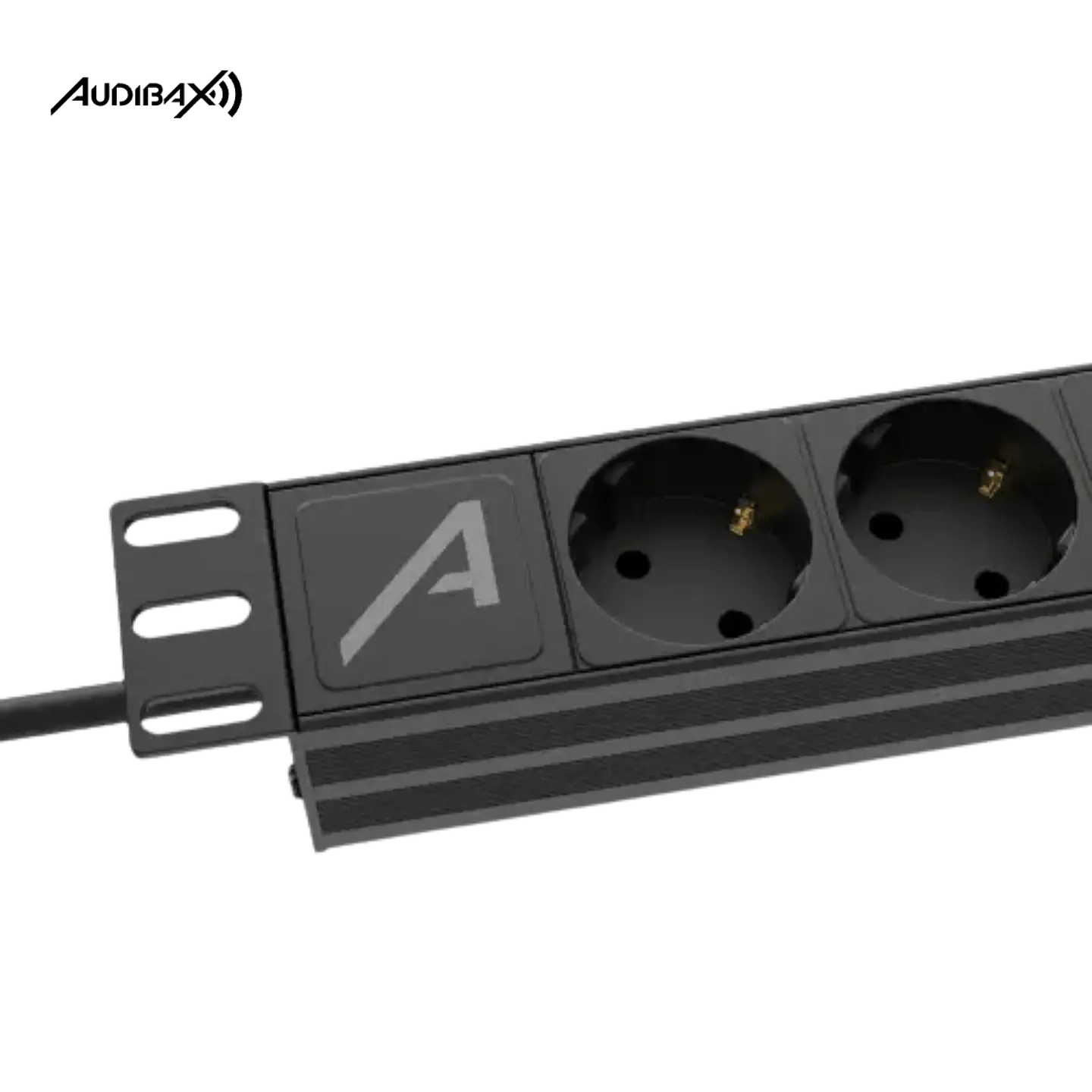 Régua de energia rack 1U de 19' Audibax PSR8-SB-USB 8 Entradas Schuko + 2 Entradas USB A 2