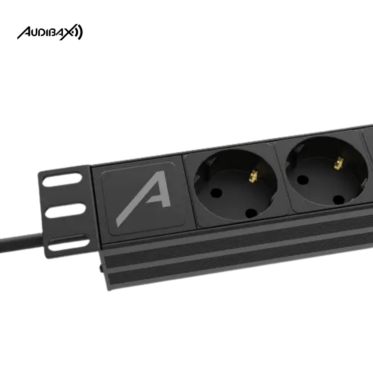 Régua de energia rack de 19' Audibax PSR8 8 Schuko 2