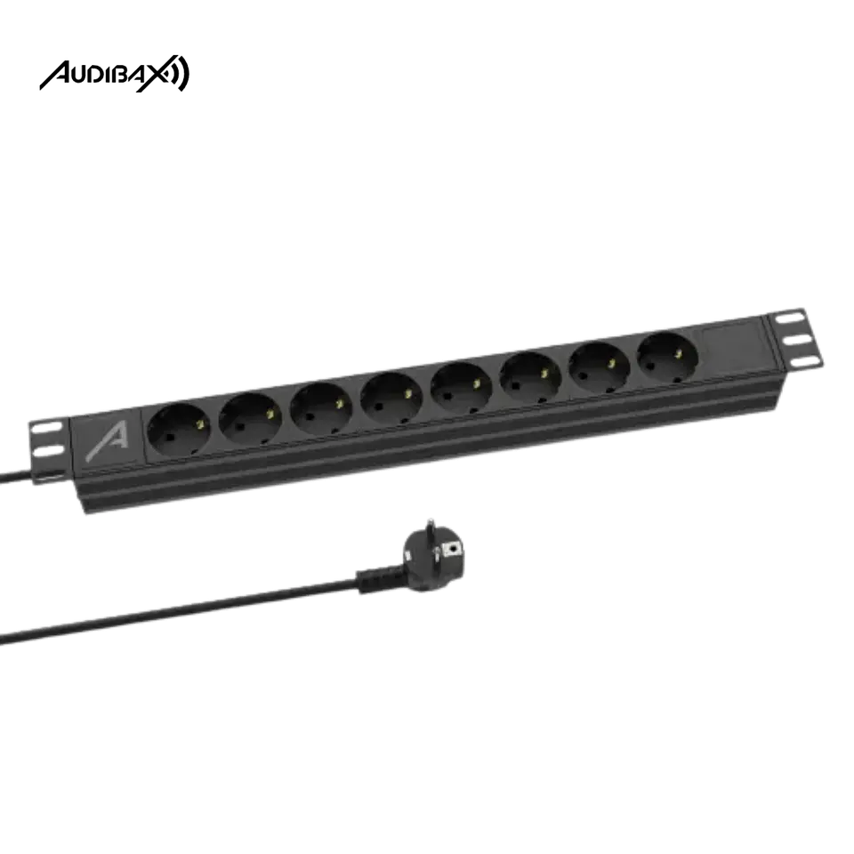 Régua de energia rack de 19' Audibax PSR8 8 Schuko 1