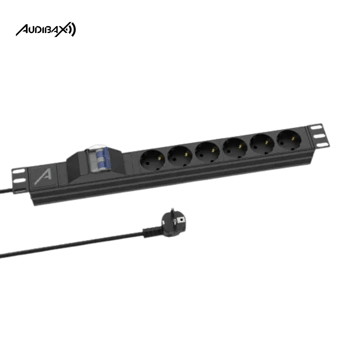 Régua de energia rack  19' 1U Audibax PSR6-M-200 6 tomadas 1