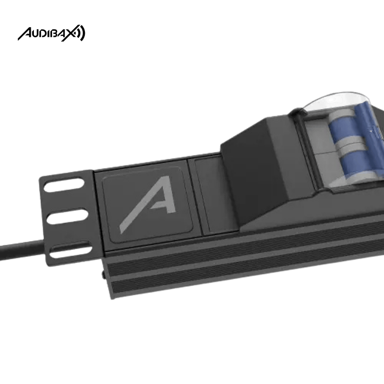 Régua de energia rack  19' 1U Audibax PSR6-M-200 6 tomadas 2