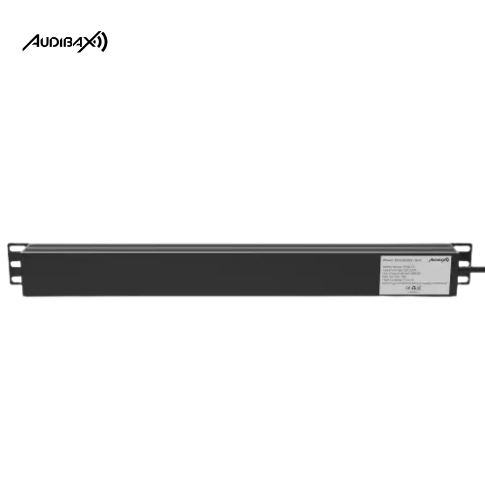 Régua de energia rack  19' 1U Audibax PSR8-SF 8 tomadas 3